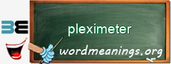 WordMeaning blackboard for pleximeter